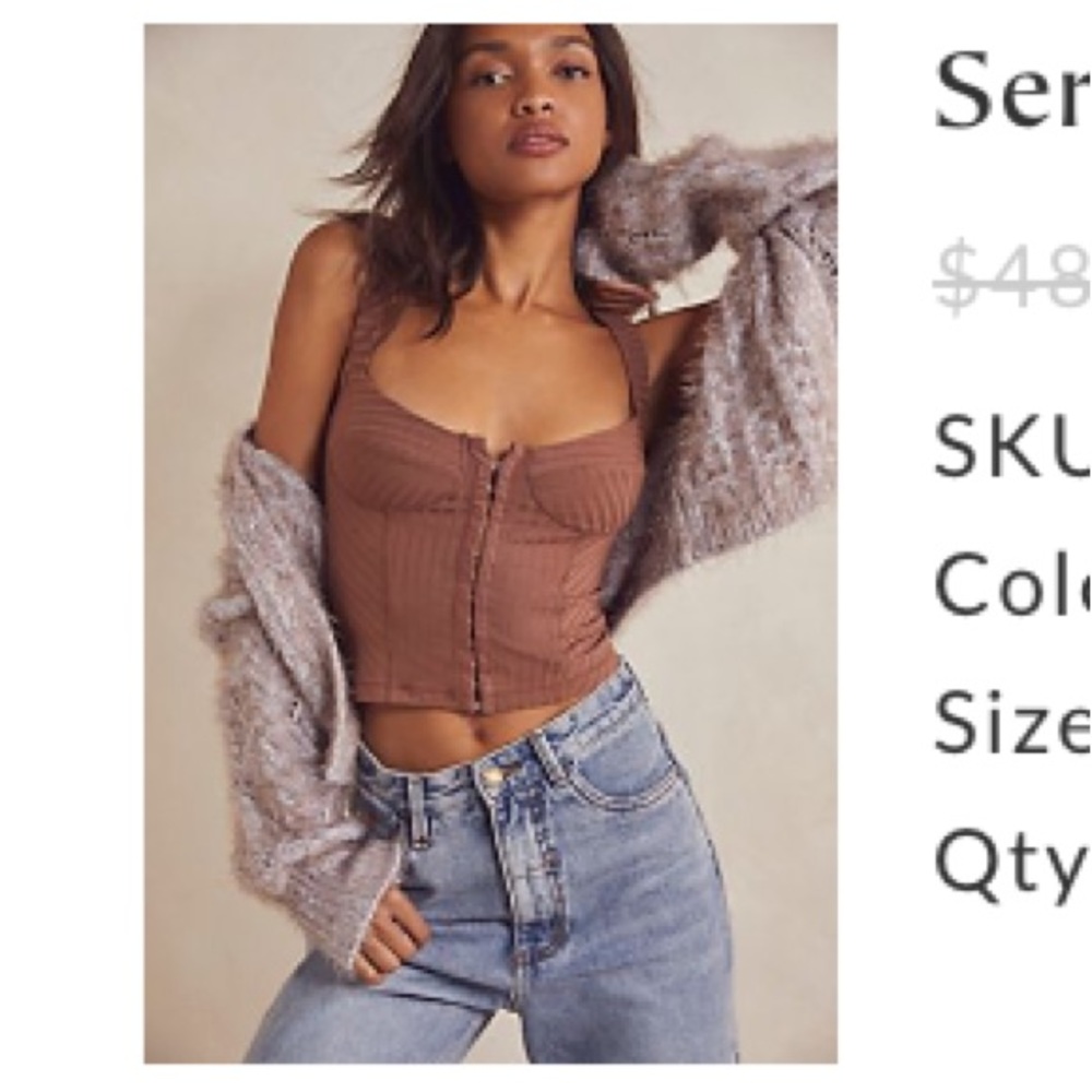 FREE PEOPLE VIRAL CORSET🧸